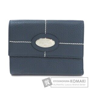 Furla logo plate bifold Wallet leather